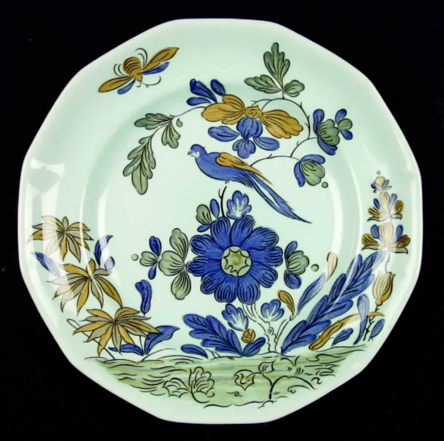 Blue Parrot (Celadon) Dinner Plate by Adams China-1