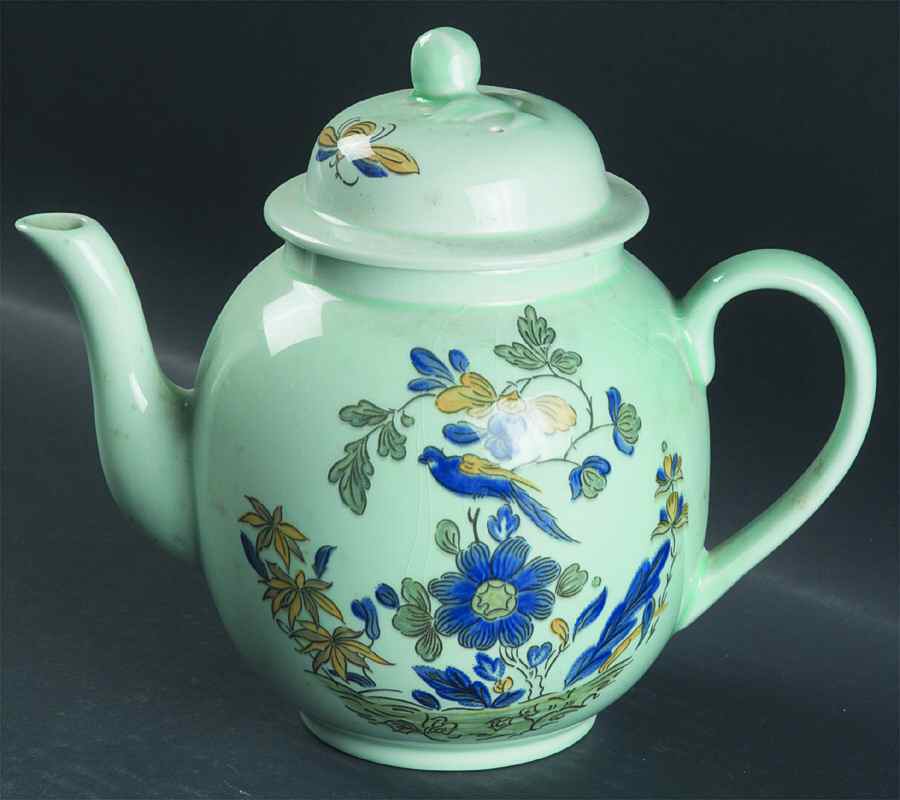 Blue Parrot (Celadon) Teapot & Lid by Adams China-1