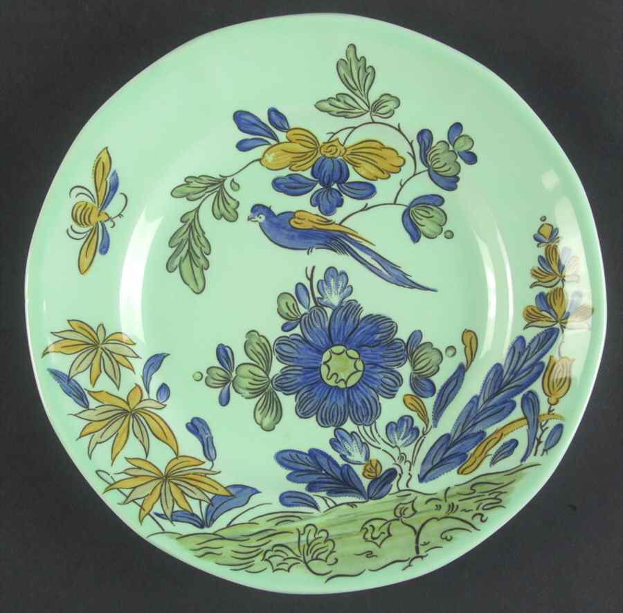 Blue Parrot (Celadon) Salad Plate by Adams China-1