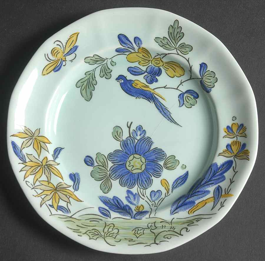 Blue Parrot (Celadon) Bread & Butter Plate by Adams China-1