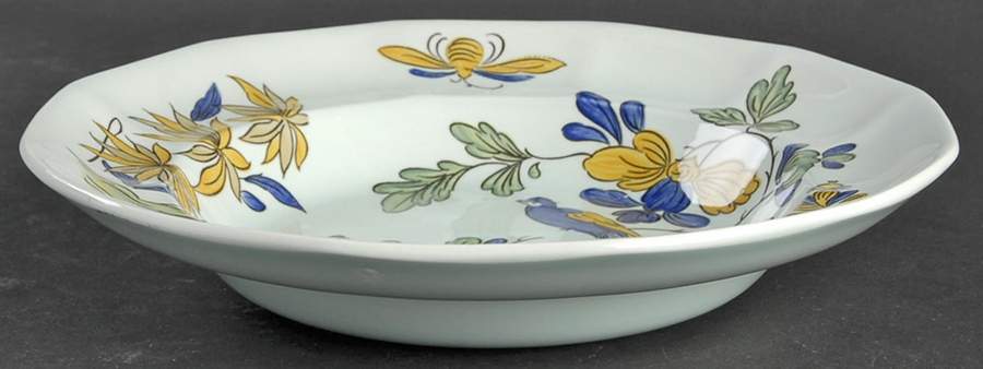Blue Parrot (Celadon) Rim Soup Bowl by Adams China-1