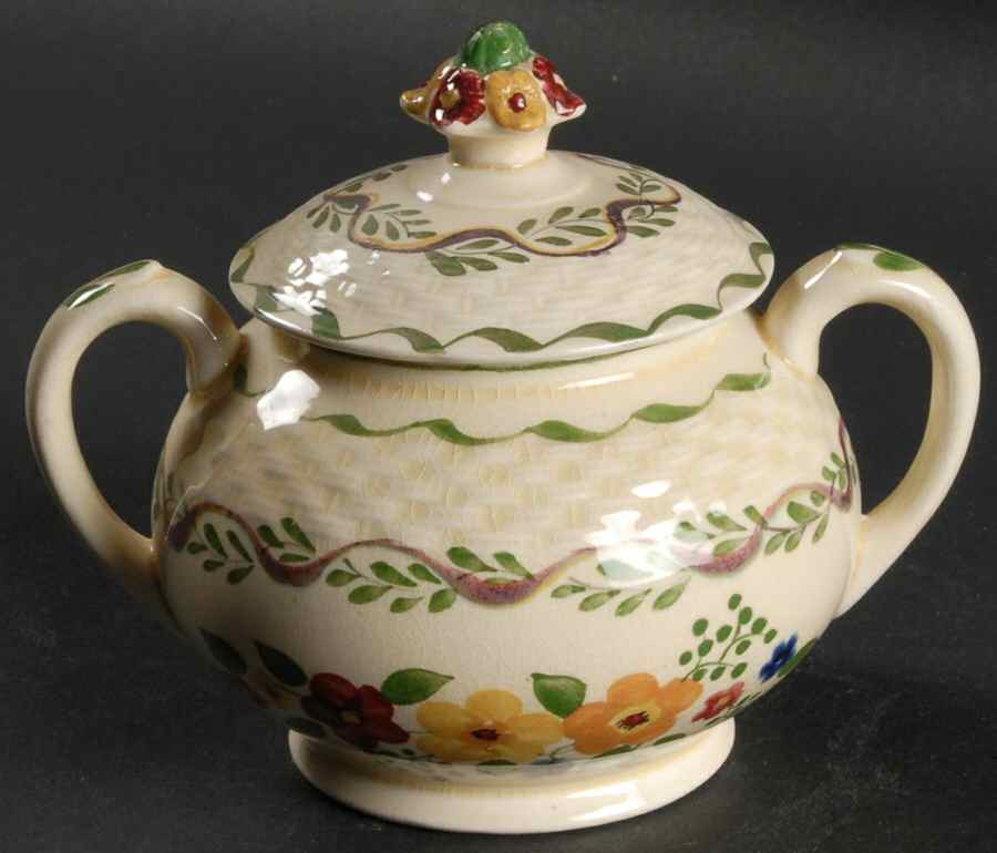 Blossomtime Sugar Bowl & Lid by Adams China-1