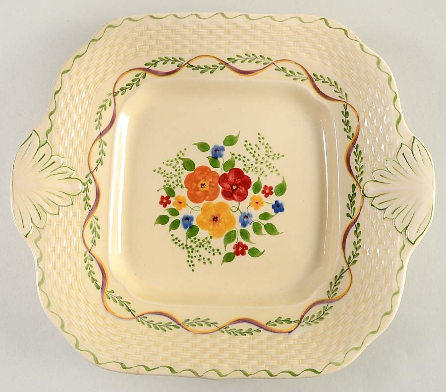 Blossomtime Handled Cake Plate by Adams China-1