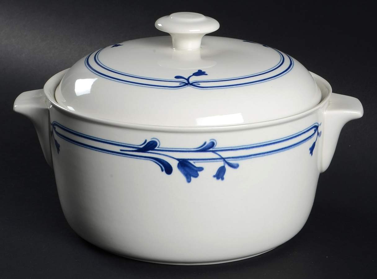 Bluebell 2 Qt Round Covered Casserole by Adams China-1