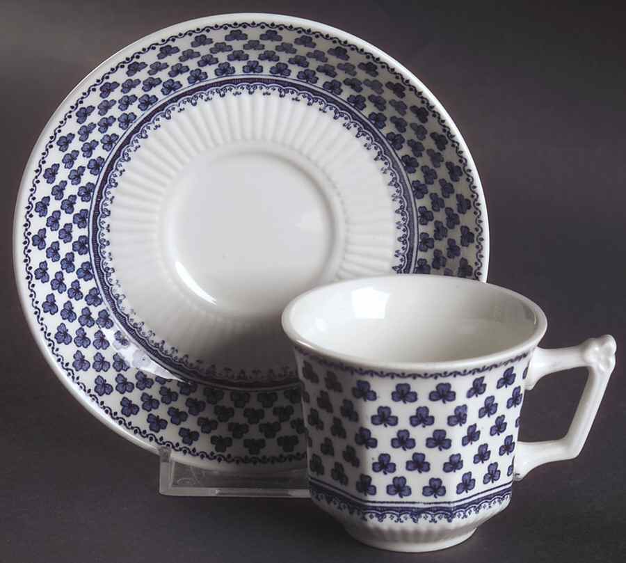 Brentwood (Adams Back Stamp) Flat Demitasse Cup & Saucer Set by Adams China-1