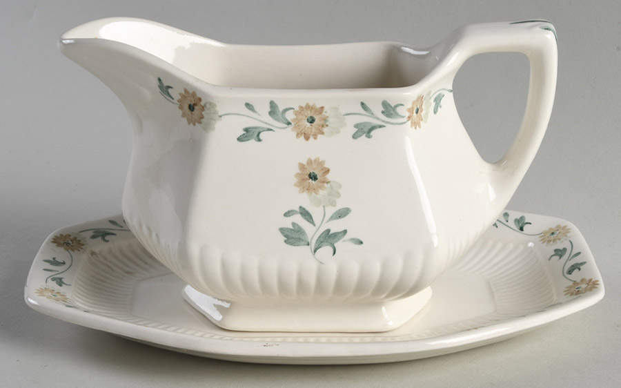 Brendon Gravy Boat & Underplate by Adams China-1