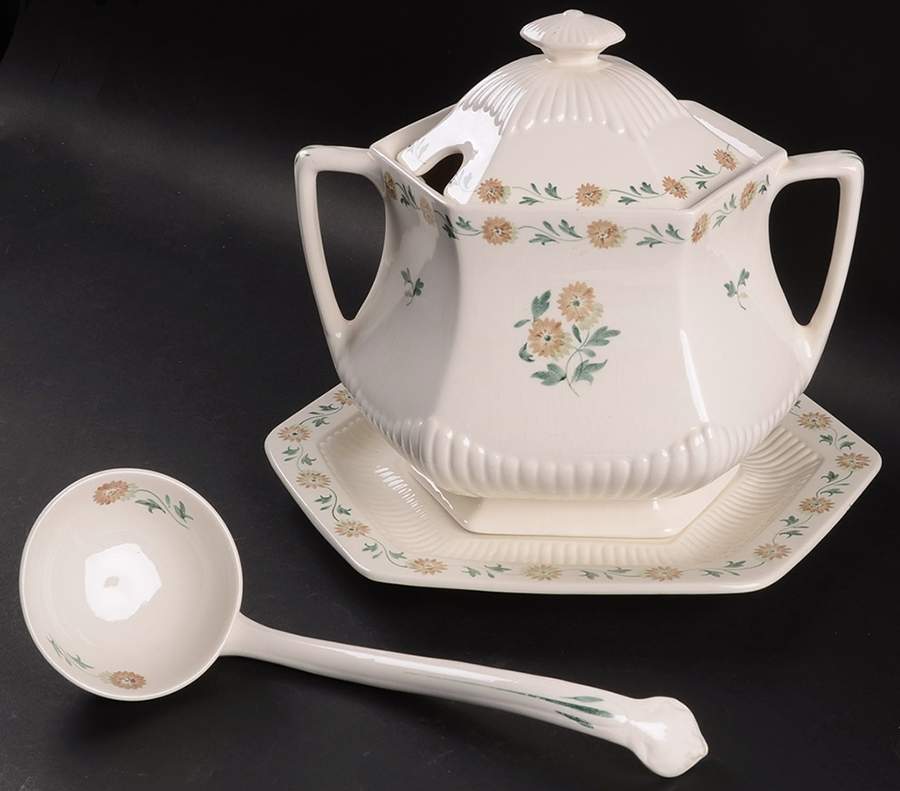 Brendon Tureen & Lid w/Ladle & Underplate by Adams China-1