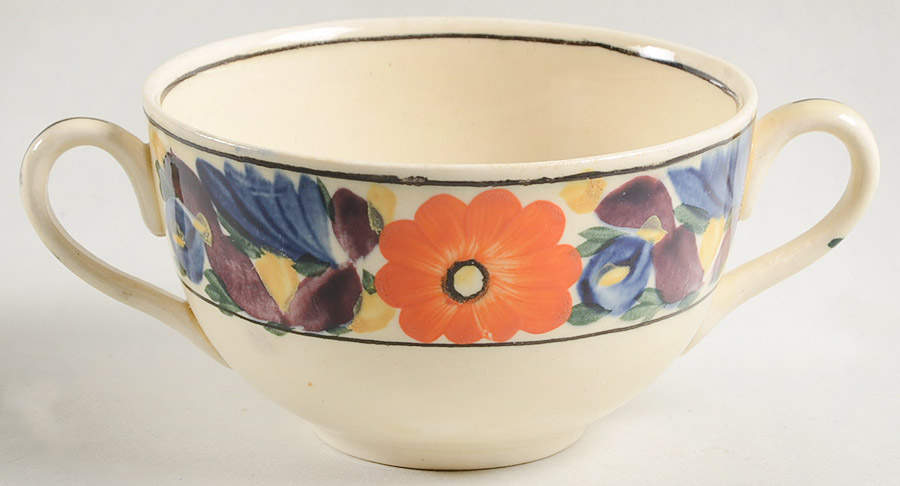 Brocade Flat Bouillon Cup by Adams China-1