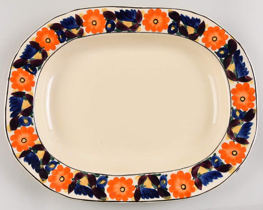 Brocade 15" Oval Serving Platter by Adams China-1
