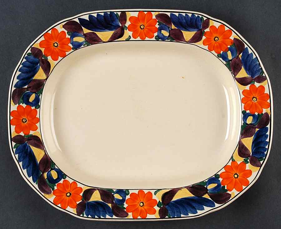 Brocade 11" Oval Serving Platter by Adams China-1