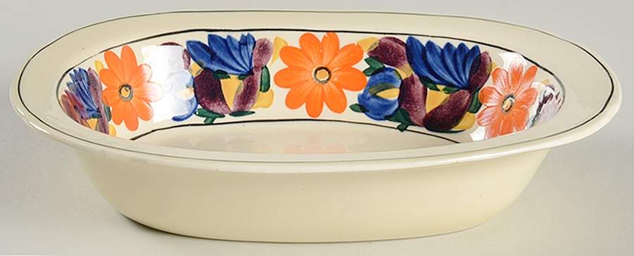 Brocade 9" Oval Vegetable Bowl by Adams China-1