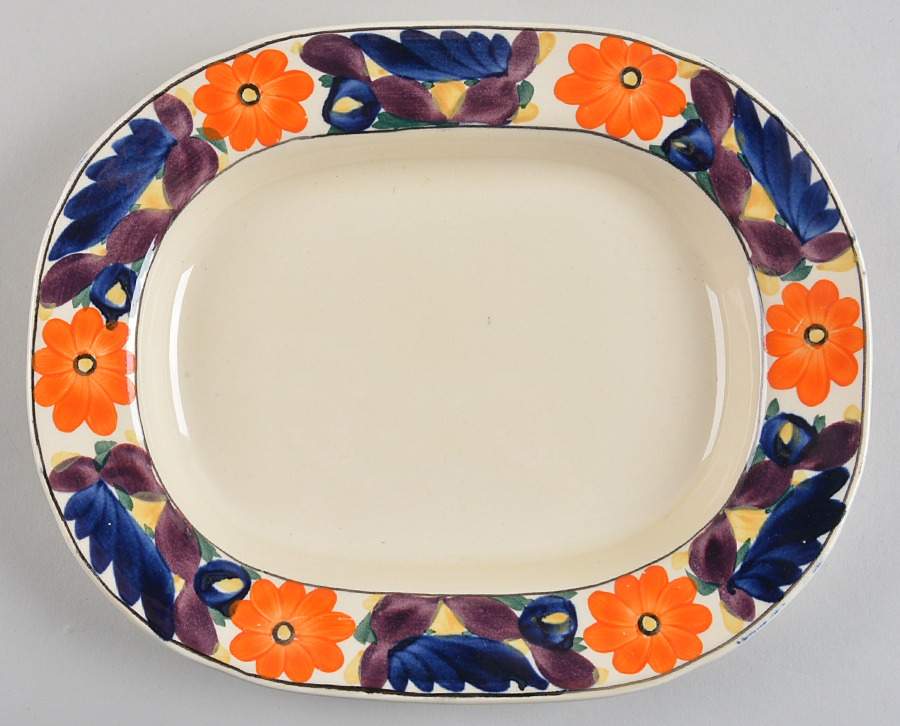 Brocade 9" Oval Serving Platter by Adams China-1