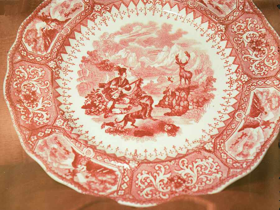Caledonia Red Dinner Plate by Adams China-1