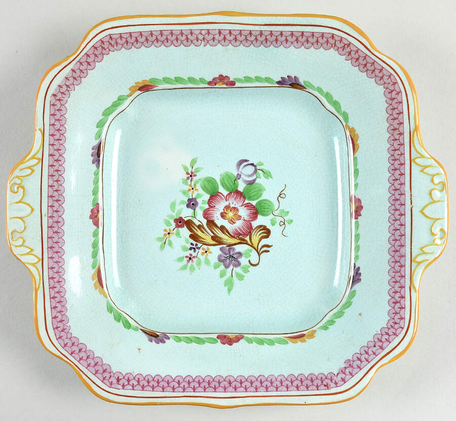 Carolynn Square Handled Cake Plate by Adams China-1