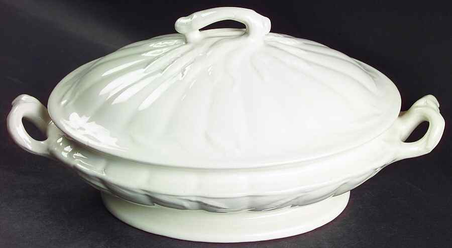 Ceres Cream Oval Covered Vegetable by Adams China-1