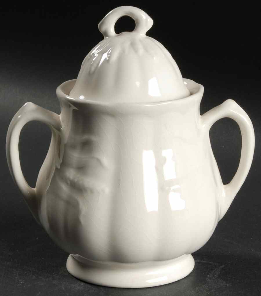 Ceres Cream Sugar Bowl & Lid by Adams China-1