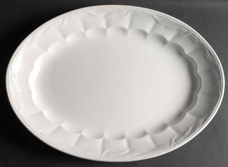 Ceres Cream 18" Oval Serving Platter by Adams China-1