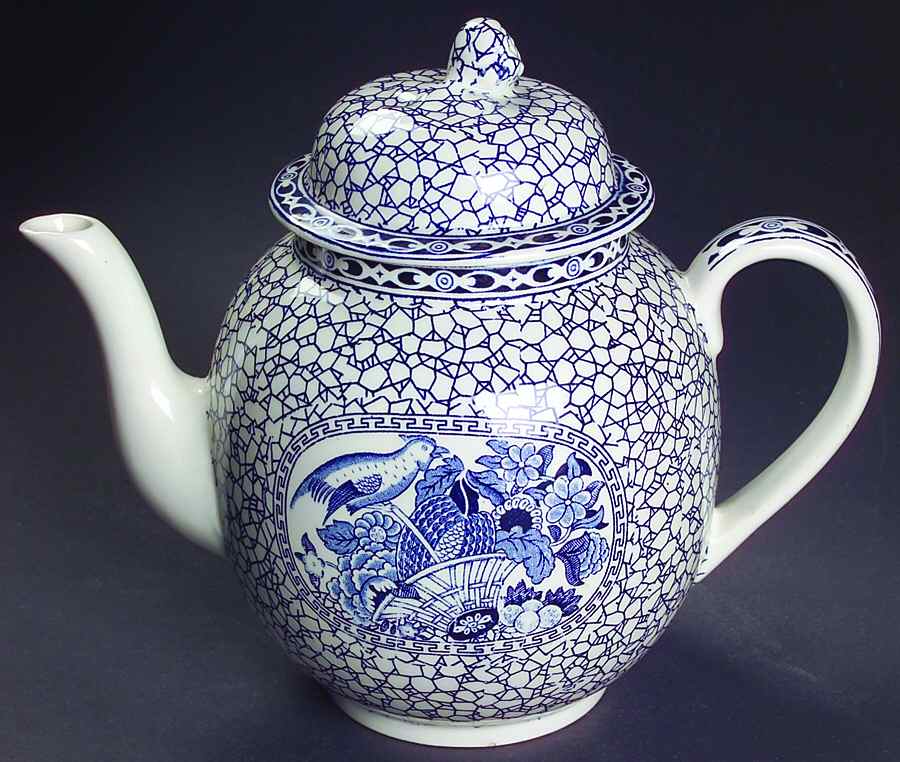 Chinese Bird Teapot & Lid by Adams China-1