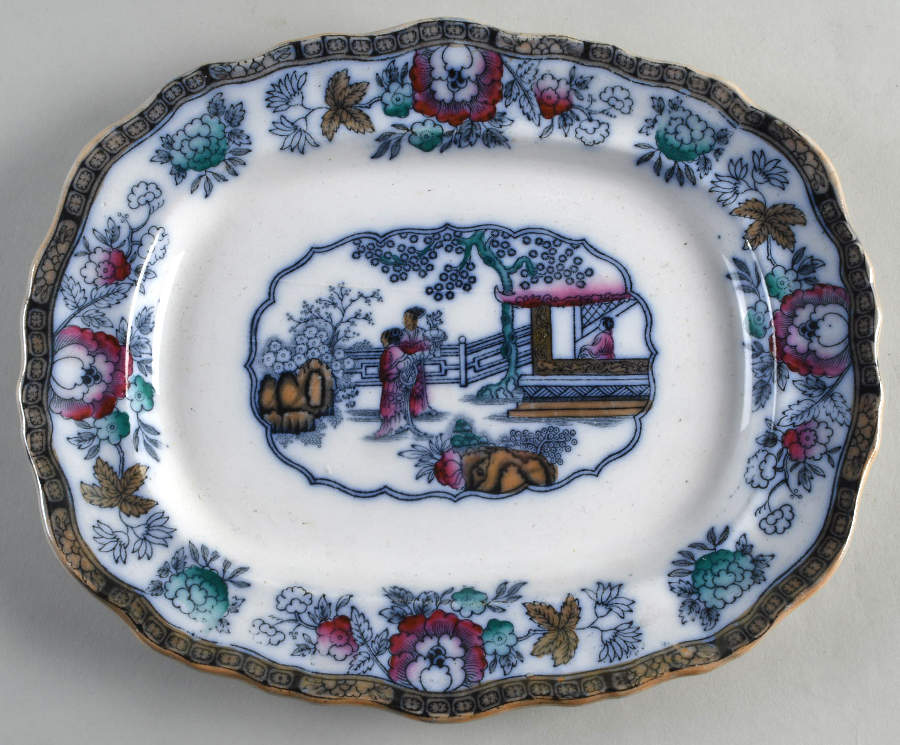 Chinese Ching 11" Oval Serving Platter by Adams China-1