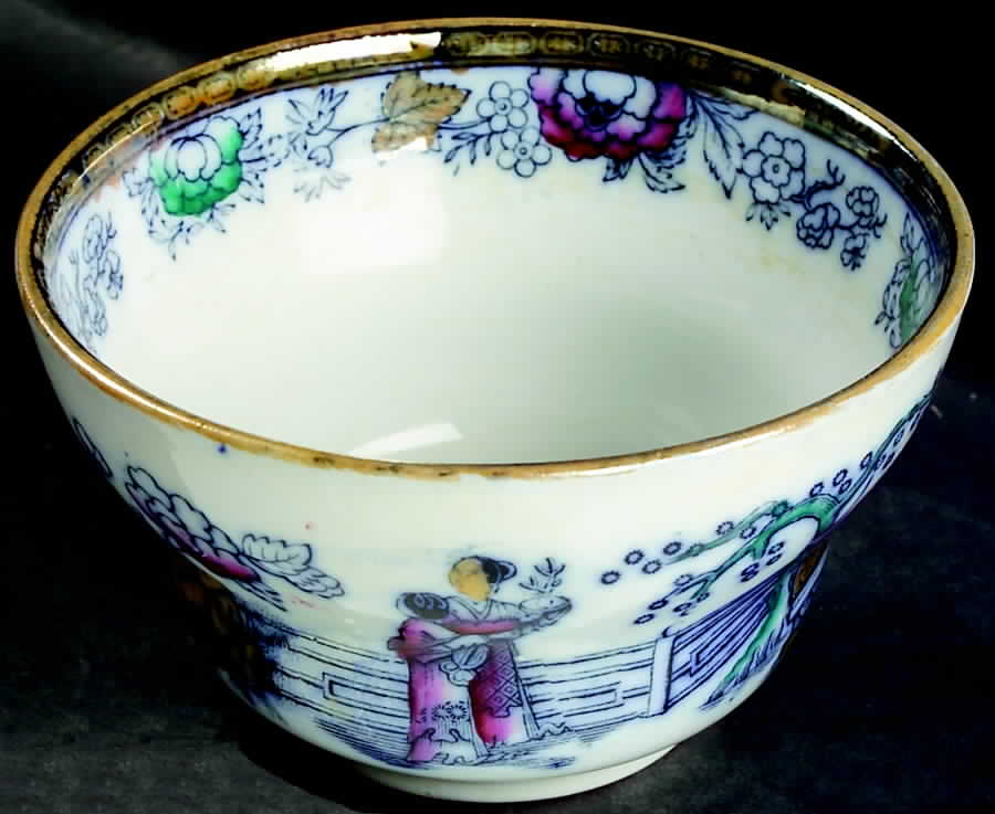 Chinese Ching Cranberry Bowl by Adams China-1