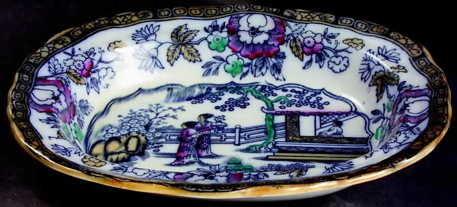 Chinese Ching 8" Oval Vegetable Bowl by Adams China-1