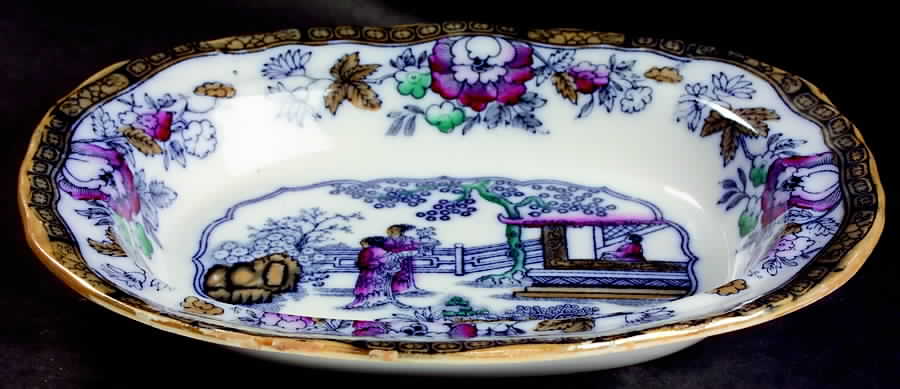 Chinese Ching 9" Oval Vegetable Bowl by Adams China-1