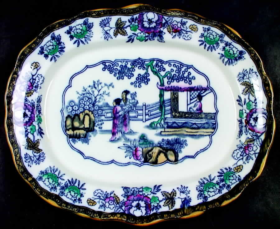 Chinese Ching 15" Oval Serving Platter by Adams China-1