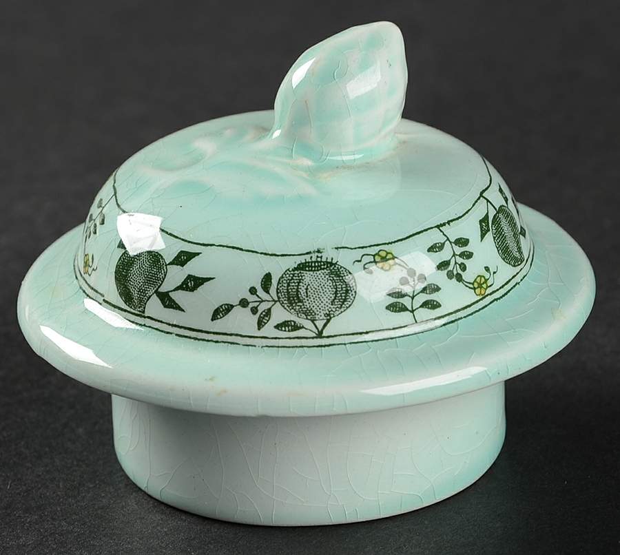 Chinese Garden Green Lid for Sugar Bowl by Adams China-1