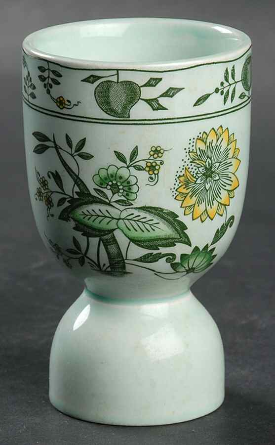 Chinese Garden Green Double Egg Cup by Adams China-1