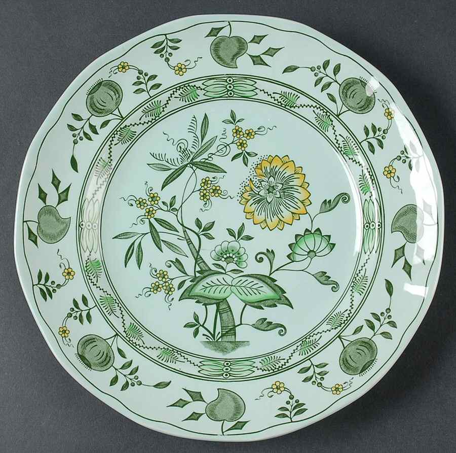 Chinese Garden Green Luncheon Plate by Adams China-1