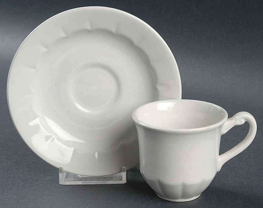Chippendale Flat Demitasse Cup & Saucer Set by Adams China-1