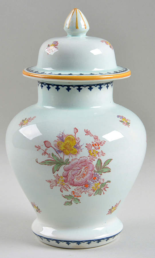 Chelsea Sprays Blue Multicolor Large Ginger Jar & Lid by Adams China-1