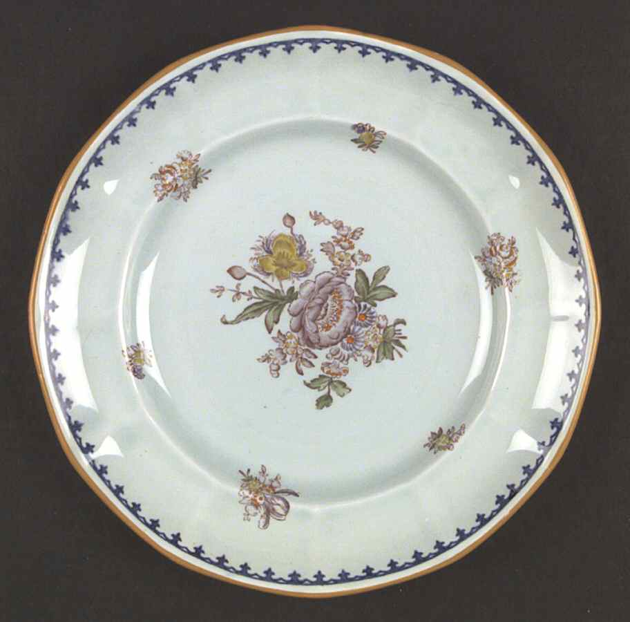 Chelsea Sprays Blue Multicolor Dinner Plate by Adams China-1