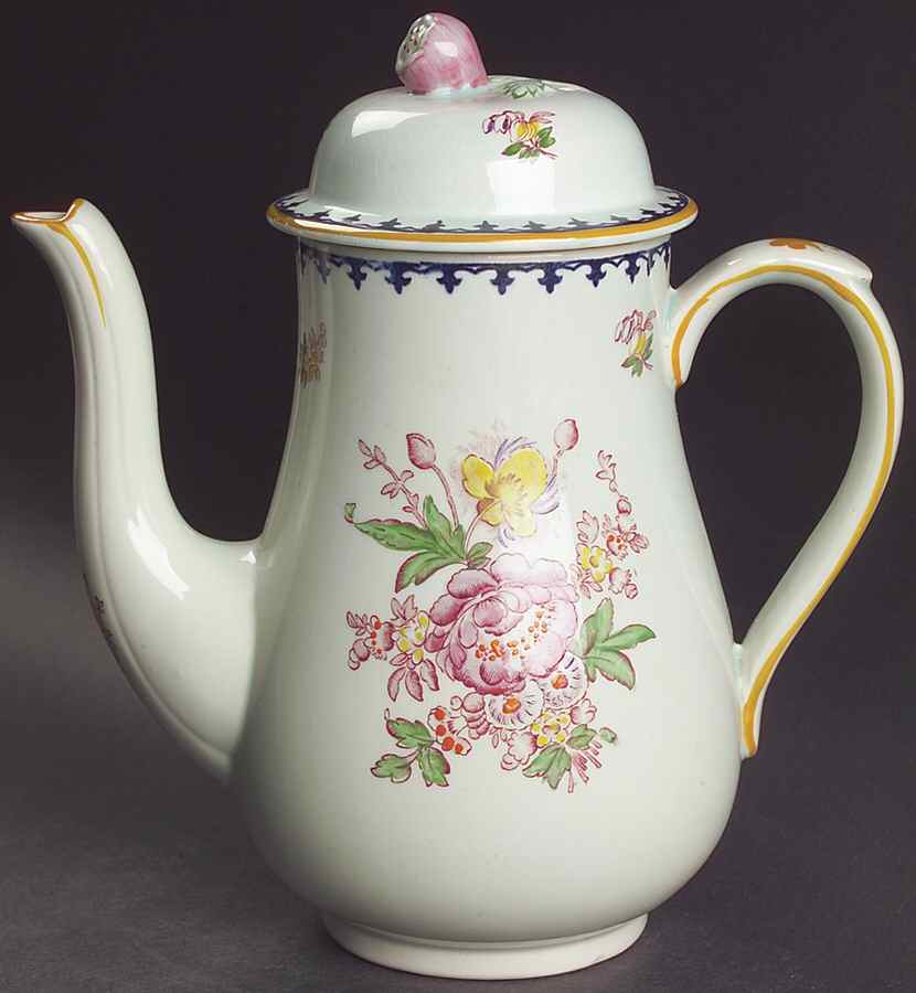 Chelsea Sprays Blue Multicolor Coffee Pot & Lid by Adams China-1