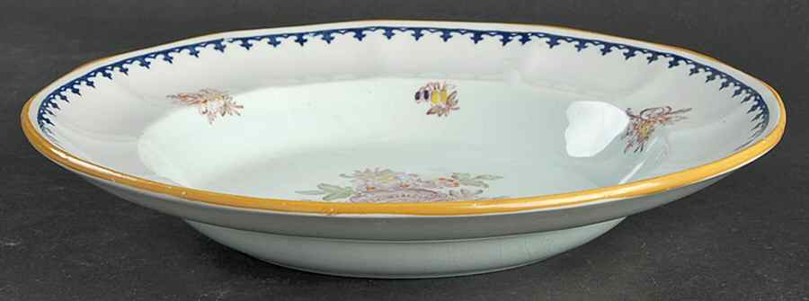 Chelsea Sprays Blue Multicolor Large Rim Soup Bowl by Adams China-1