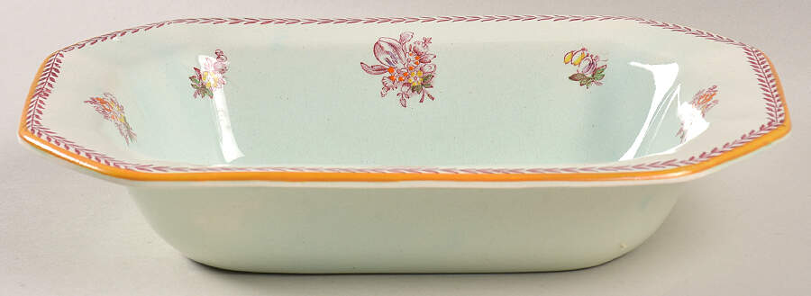 Chelsea Sprays Red (Laurel Leaf) 9" Oval Vegetable Bowl by Adams China-1