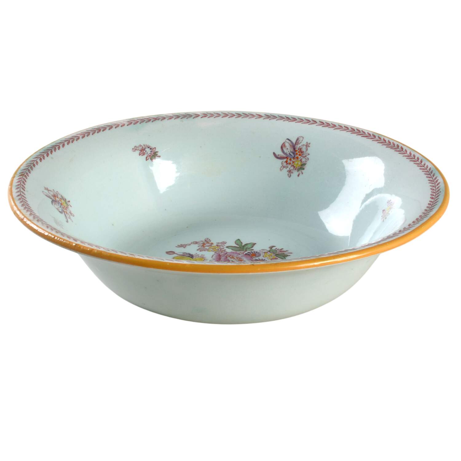 Chelsea Sprays Red (Laurel Leaf) 9" Round Vegetable Bowl by Adams China-1