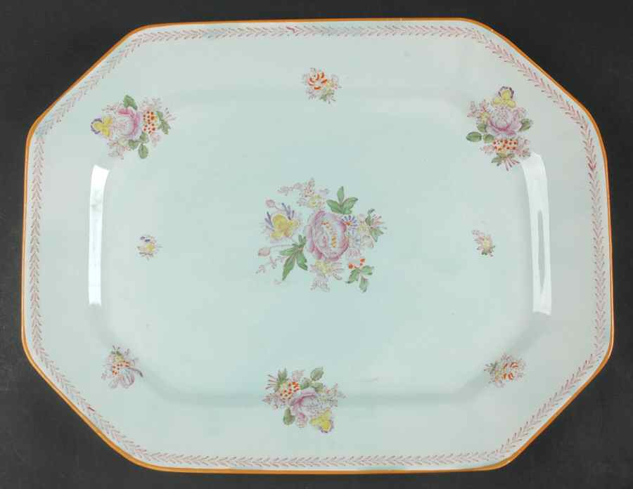 Chelsea Sprays Red (Laurel Leaf) 14" Oval Serving Platter by Adams China-1