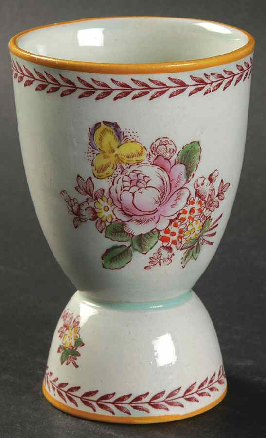 Chelsea Sprays Red (Laurel Leaf) Double Egg Cup by Adams China-1
