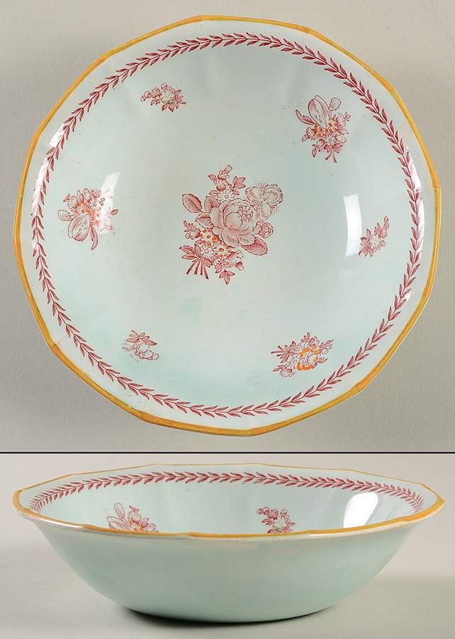 Chelsea Sprays Red (Laurel Leaf) Coupe Cereal Bowl by Adams China-1