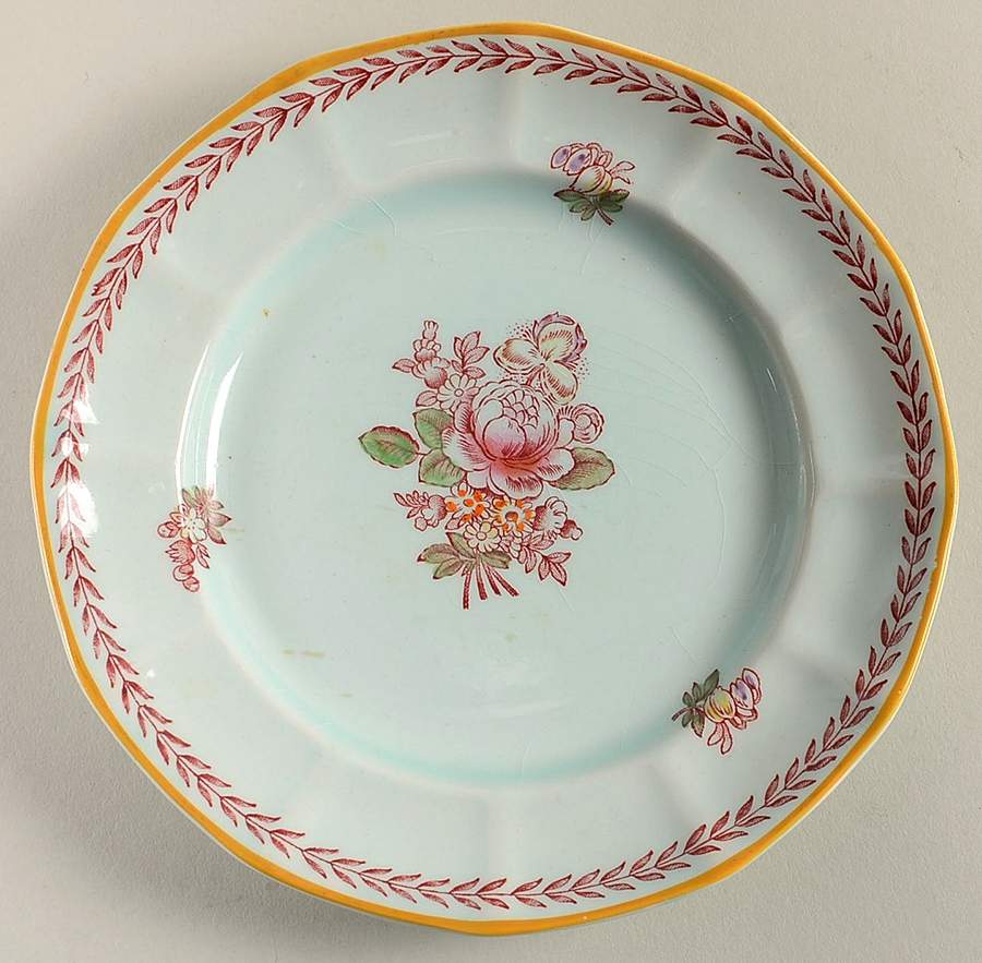 Chelsea Sprays Red (Laurel Leaf) Bread & Butter Plate by Adams China-1