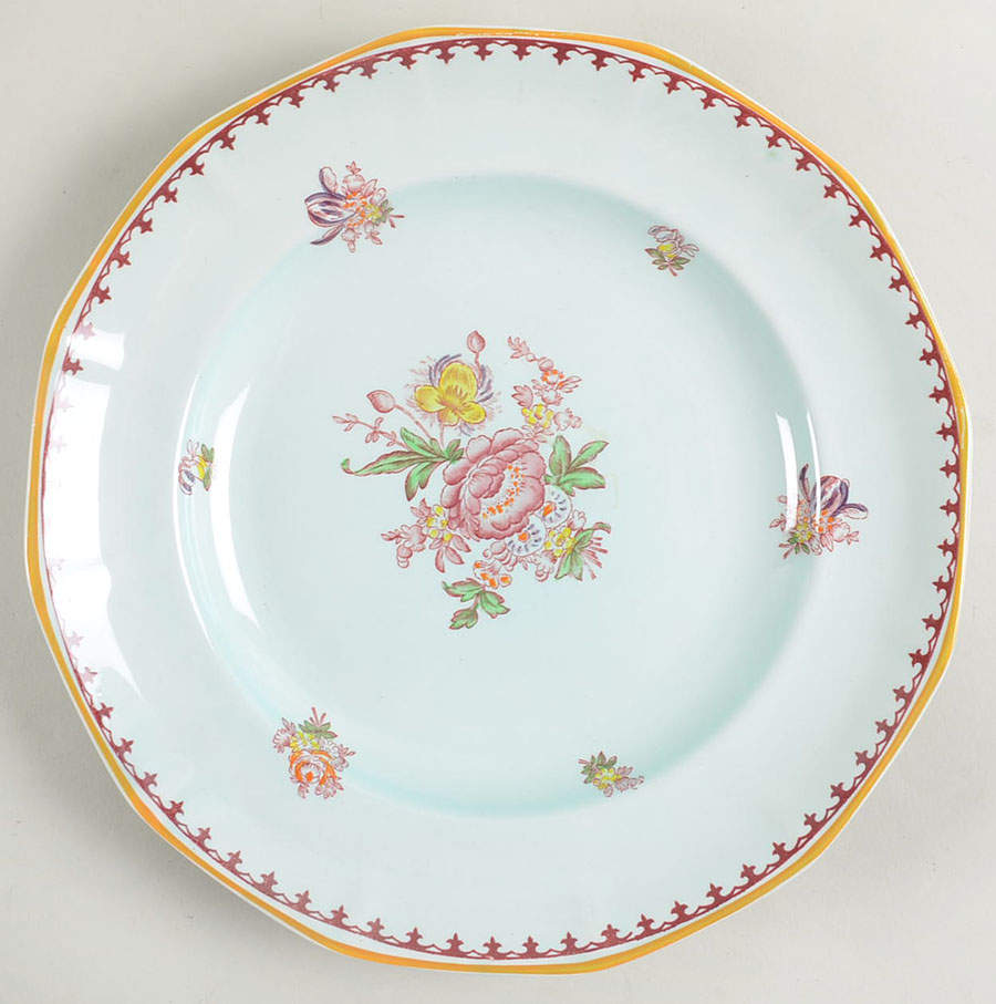 Chelsea Sprays Red (Fleur-De-Lis) Dinner Plate by Adams China-1