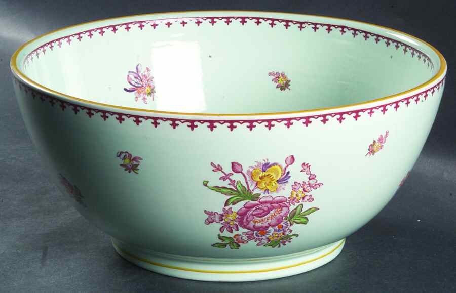 Chelsea Sprays Red (Fleur-De-Lis) 10" Large Salad Serving Bowl by Adams China-1