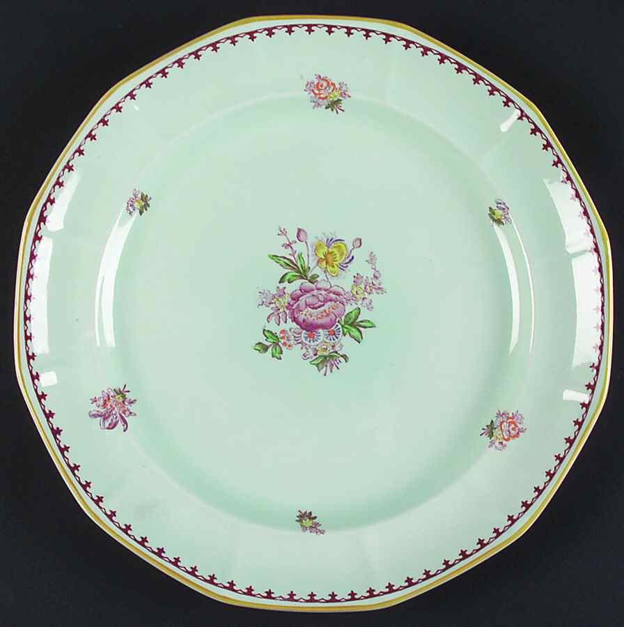Chelsea Sprays Red (Fleur-De-Lis) 12" Chop Plate (Round Platter) by Adams China-1