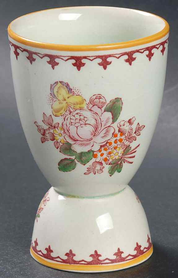 Chelsea Sprays Red (Fleur-De-Lis) Double Egg Cup by Adams China-1