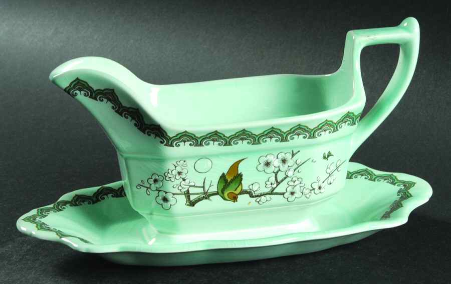 Chusan Gravy Boat with Attached Underplate by Adams China-1