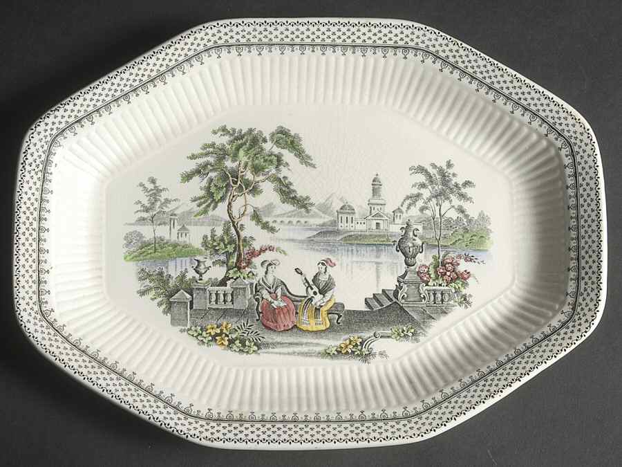 Claudette 11" Oval Serving Platter by Adams China-1