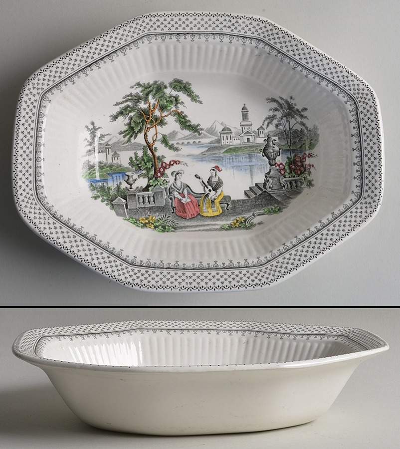 Claudette 9" Oval Vegetable Bowl by Adams China-1