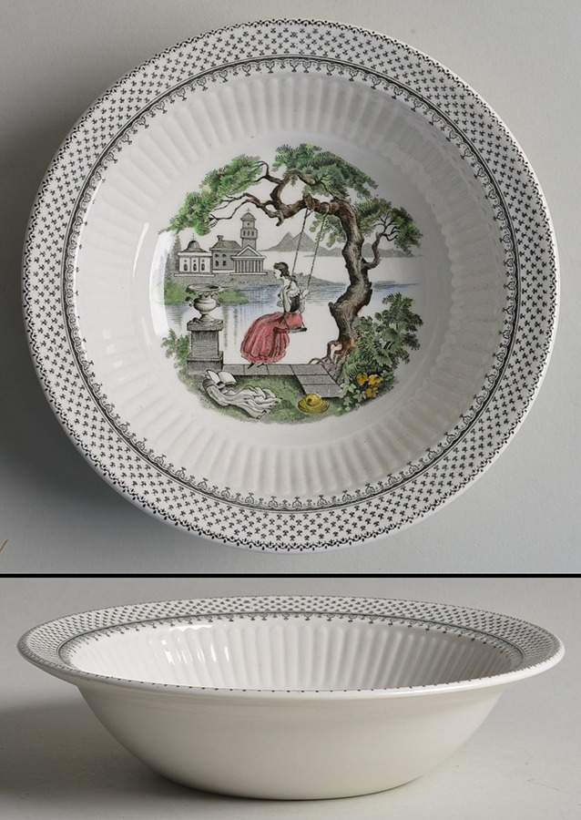 Claudette Rim Cereal Bowl by Adams China-1