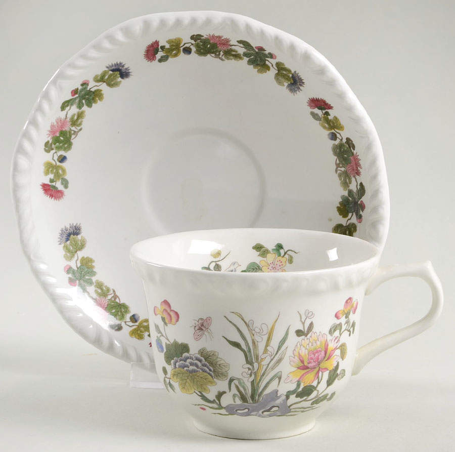 Country Meadow Breakfast Cup & Saucer Set by Adams China-1